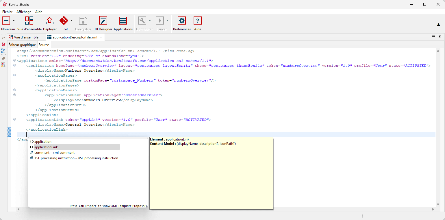 Application Descriptor Editor